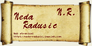 Neda Radušić vizit kartica
